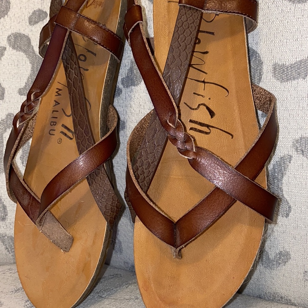 Boho Braided & Crocodile Accent Strappy Sandals